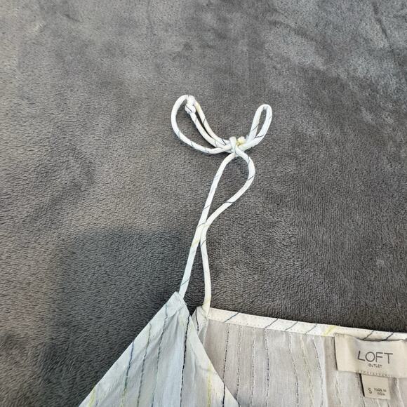 Loft Beach Blouse Sz Small Tank Cotton Spaghetti Strap Beachy Coastal Ombré - Picture 5 of 8